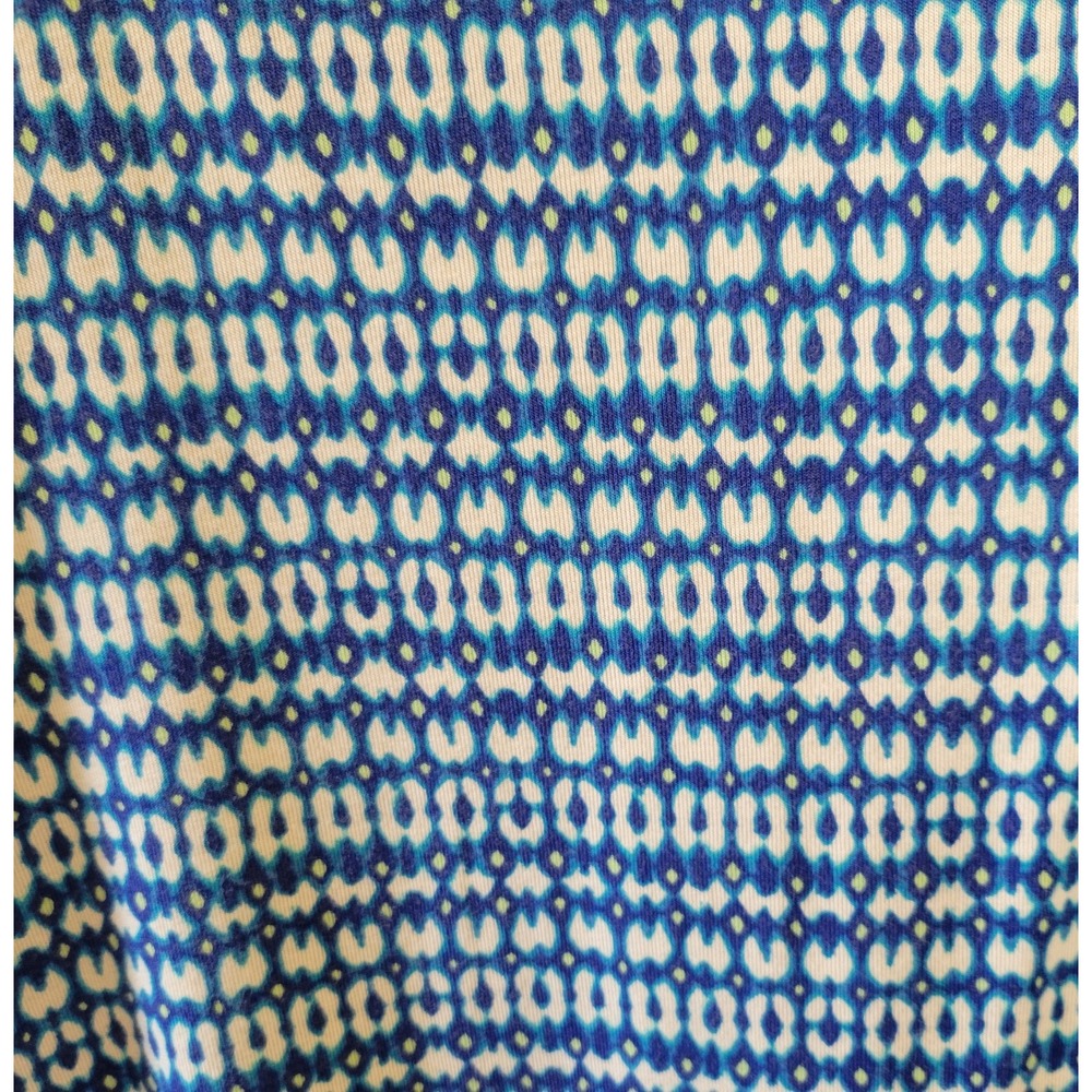Rose + Olive Blue Geometric Ikat Print V-Neck Top Plus Size 2X NWT - Picture 6 of 16